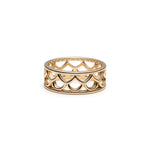 Lepia Mermaid Scale Motif Band in Yellow Gold