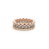 Lepia Mermaid Scales Motif Diamond Eternity Ring Paired with Other Styles