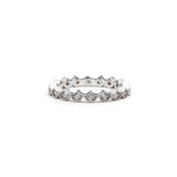 Lepia Mermaid Scales Motif Diamond Eternity Ring in White Gold