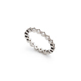 Lepia Mermaid Scales Motif Diamond Eternity Ring in White Gold Side View