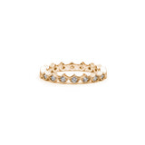 Lepia Mermaid Scales Motif Diamond Eternity Ring in Yellow Gold