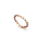 Lepia Mermaid Scales Motif Ring in Rose Gold Side View