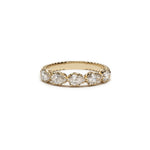 Lepia Pear-Shaped Diamond Five-Stone Ring in Yellow Gold Front View