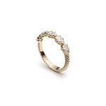 Lepia Pear-Shaped Diamond Five-Stone Ring in Yellow Gold Side View