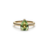 Lepia Pear-Shaped Green Tourmaline Ring