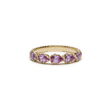 Lepia Pear-Shaped Pink Sapphire Five-Stone Ring