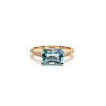 Lepia Scissor Cut Aquamarine East-West Ring