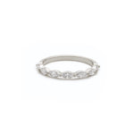 Marquise Cut Diamond Shared Prong Half-Eternity Ring in White Gold