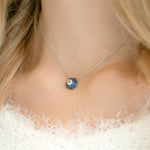 Mataki Diamond and Sapphire Pavé Evil Eye Necklace