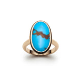 Mermaid Cabochon Turquoise Bezel Ring