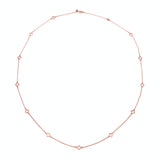 Mini Step Motif Opera Necklace in Rose Gold