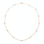 Mini Step Motif Opera Necklace in Yellow Gold
