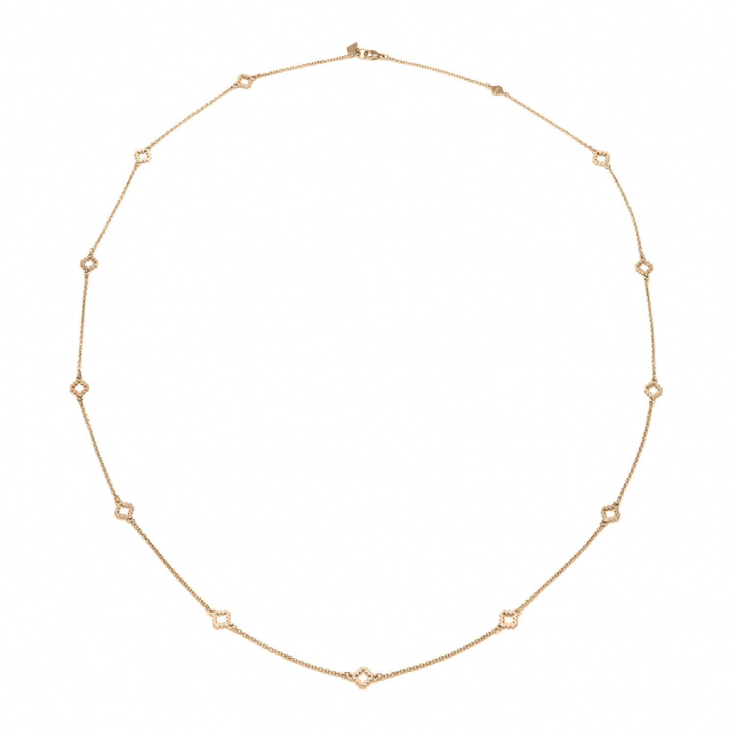 Mini Step Motif Opera Necklace in Yellow Gold