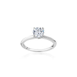 Round Brilliant Cut Diamond Classic Solitaire Engagement Ring in White Gold