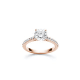 Round Brilliant Cut Diamond Solitaire Engagement Ring in Rose Gold