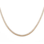 Round Brilliant Cut Diamond Tennis Necklace