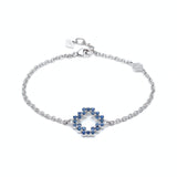 Sapphire and Diamond Pavé Reversible Large Step Motif Bracelet