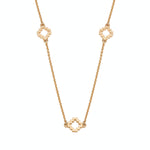 Seven Mini Step Motif Necklace in Yellow Gold