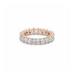 Signature Princess Cut Diamond Shared Prong Eternity Ring in Rose Gold
