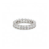 Signature Princess Cut Diamond Shared Prong Eternity Ring in White Gold