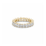 Signature Princess Cut Diamond Shared Prong Eternity Ring in Yellow Gold