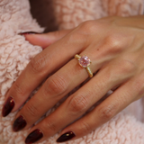 Pink Tourmaline Mermaid Ring