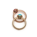 Mermaid Cabochon Turquoise Bezel Ring Side View