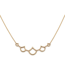 Five Lepi Mermaid Scale Motif Necklace in Yellow Gold