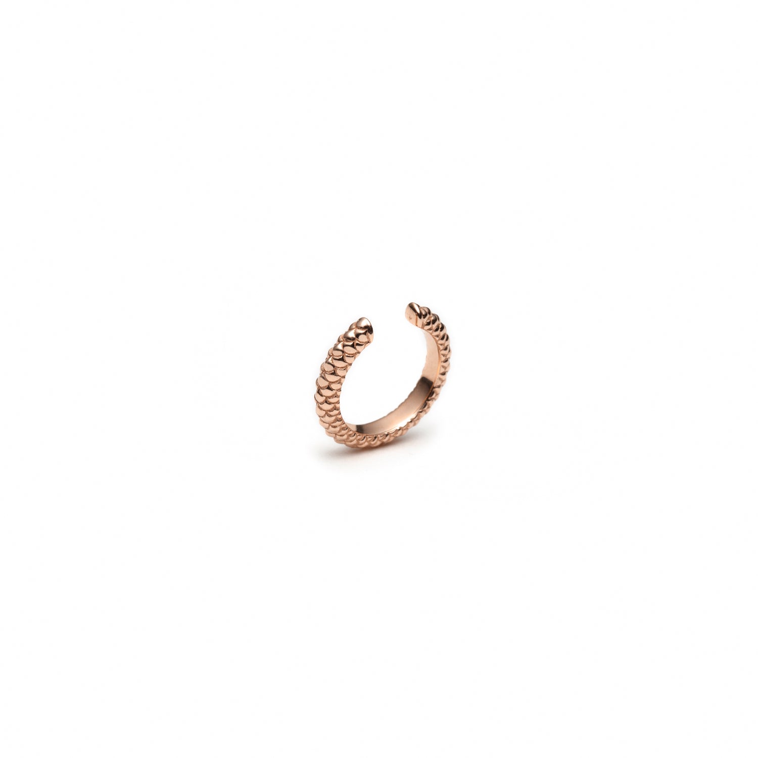 Lepia Mermaid Scales Motif Ear Cuff in Rose Gold Side View