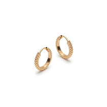 Lepia Mermaid Scales Motif Hoop Earrings in Yellow Gold